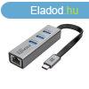 Promate USB Hub - GIGAHUB C (USB-C 4in1 HUB, RJ45, 2xUSB 3.0
