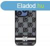 DKNY PU Leather Checkered Pattern and Stripe iPhone 15 Pro M