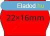 22x16mm FLUO piros rcmke METO1622 gphez (42tek/#)