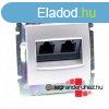 Legrand Valena 2XRJ45 LCS2 Cat.6 FTP, csavaros, alumnium, L