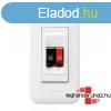 Legrand Program Mosaic hifi aljzat 1m, 2 kivezets, fehr, L