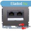 Legrand Galea Life 2xRJ45 Cat.5e UTP, LCS2, mlybronz GM7757