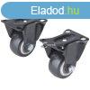 EXTOL PREMIUM kszlkgrg 2 db, fix, fekete PVC, 40mm, max