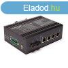 LinkEasy ipari PoE switch 2xGbE SFP+4x10/100/1000BaseTX 802.