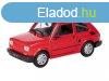 Makett aut, 01:21 PRL Fiat 126p piros.