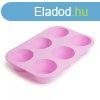 Szilikon muffinst-forma - 6 adagos 5 / 7 cm tmr rzsasz