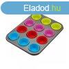 Kinghoff muffin stforma kivehet szilikon betttel - 12 da