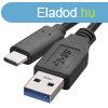 EMOS SM7021BL, Tlt- s adatkbel USB-A 3.0 / USB-C 3.1, 1 