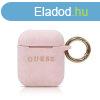 Guess Apple AirPods 1/2 szilikon tok pink (GUACCSILGLLP)