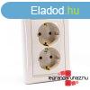 Legrand Valena 2X2P+F csatlakozaljzat elefntcsont, Legrand