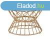 Rattan lerakasztal, veg lappal, kerek, 75 cm - MISTRAL1 - 