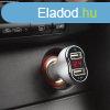 Auts szivargyjt adapter - 2 x USB, feszltsgmrvel s 