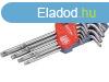 EXTOL PREMIUM torx kulcs klt., CV. ; 9db, lyukas, T10,15,20,