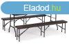 Rattan Bankett Asztal 180cm + 2 Pad Magyarorszgon - Kerti, 