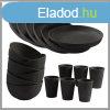 18 darabos Trhetetlen tkszlet, Fekete 601099636772435