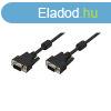 Logilink VGA cable HD15/M to HD15/M 1080p 2x ferrite 10m Bla