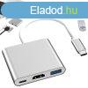 USB-C adapter, HDMI/USB 3.0/USB-C - 1x5x6cm