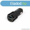 M.N.C Auts szivargyjt adapter, 2 x USB aljzattal, fekete 