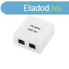 Lanberg OU5-0002-W Cat.5e UTP 2xRJ45 dupla rnykolatlan fal