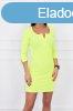 Rncos anyagbl kszlt ruha nyitott kivgssal neon srga