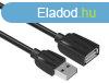 Vention USB-A 2.0/M -> USB-A 2.0/F (hosszabbt,PVC,feket