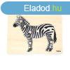 Gyermek fa puzzle Montessori Viga Zebra