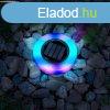 LED-es leszrhat szolr lmpa - kr alak - RGB sznes LED 