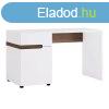 KONDELA PC asztal, fehr extra magasfny HG/tlgy sonoma s