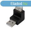 Logilink AU0027 USB2.0 A/M to USB-A/F 270 angled adapter Bl