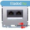 Legrand Galea Life 2xRJ45 Cat.6 UTP, LCS2, alumnium GA77583