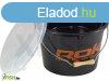 Rok Fishing Round Bait Bucket Vdr szett tetvel Fekete 13+