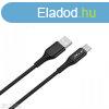 USB C szvet kbel 1m fekete 2,4A Gold szria - 8632 (V-TAC)