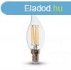 4W E14 LED filament szlfjta gyertya g meleg fehr