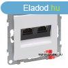 Legrand Suno 2xRJ45 Cat. 6 STP csatlakozaljzat fehr, Legra