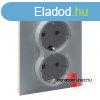 Legrand Suno 2x2P+F csatlakozaljzat biztonsgi zsaluval, eg