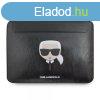 Karl Lagerfeld Head Embossed fekete laptop tska 16" (K