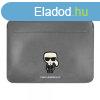 Karl Lagerfeld Saffiano Ikonik ezst laptop tska 16" (