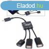 3 az 1-ben Micro USB HUB DUPLA USB 2.0 OTG ADAPTER