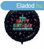 Happy Birthday Black Confetti flia lufi 46 cm