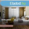 Skn Linnea 24 W-os 400 mm kerek natr fehr, fehr-arany s