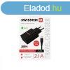 Tlt Swissten Smart IC 2.1A 2 USB konektor, adatkbel, USB/