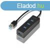 AXAGON HUE-S2B 4x USB 3.0 hub gyorstlts tmogatssal