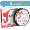 Daiwa J-Braid X8 Braid Chartreuse 300m 0,16mm fonott zsinr 