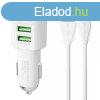 LDNIO DL-C29 auts tlt, 2x USB, 3.4A + USB-C kbel (fehr)