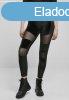 Urban Classics Ladies Velvet Tech Mesh Leggings black