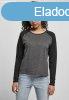 Urban Classics Ladies Contrast Raglan Longsleeve charcoal/bl