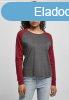 Urban Classics Ladies Contrast Raglan Longsleeve charcoal/bu