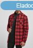 Urban Classics Padded Check Flannel Shirt black/red