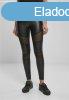 Urban Classics Ladies Tech Mesh Faux Leather Leggings black