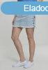 Urban Classics Ladies Denim Lace Up Skirt blue bleached